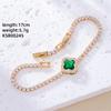 Copper inlaid zircon clover women's bracelet