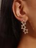 Colorful Star Pentagram Stud Earrings for Women - European and American Fashion Jewelry