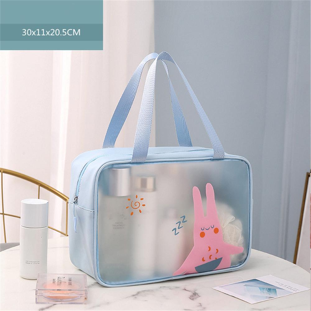 PU Make Up Bags PVC Cartoon Transparent PVC Cosmetic Bag Female Handbag Travel-friendly For Travel Essentials Daily Storage