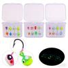 Set de señuelos con anzuelo luminoso 8 piezas Señuelo ligero para pesca en hielo Señuelo cebo Pesca de invierno Pesca en el mar Pesca desde embarcación Equipo de pesca Suministros