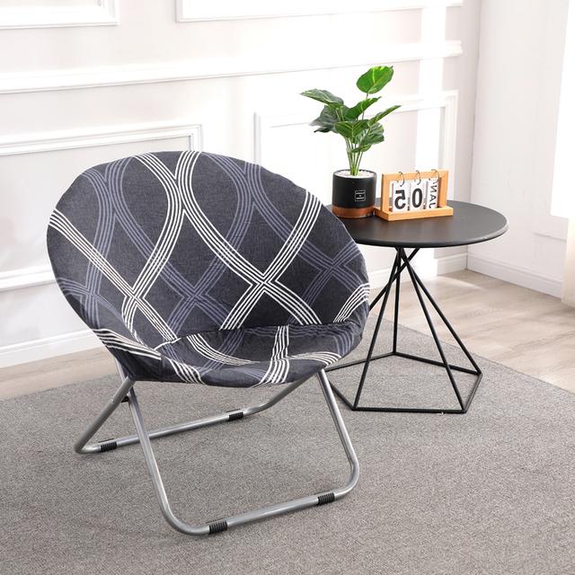 1 Stück Stretch-Stuhlbezug, rund, Untertasse, Spandex, Campingstuhlbezüge, waschbarer Sitzbezug für Wohnzimmerdekoration