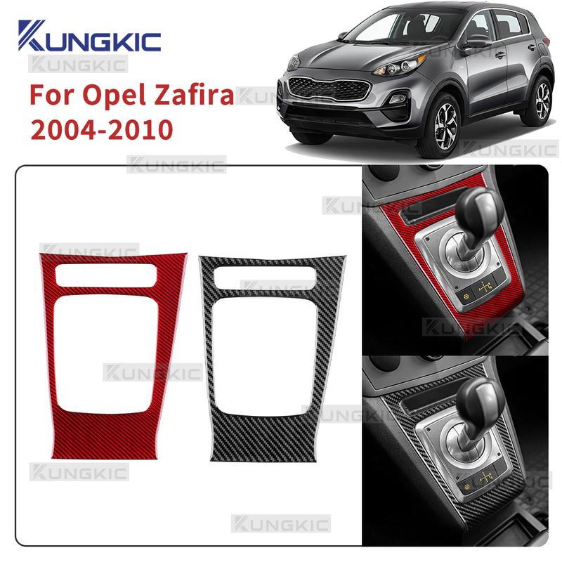 Real Soft Carbon Fiber For Opel Zafira B 2004 2005 2006 2007 2008 2009 2010 LHD Car Automatic Gear Shift Frame Trim Sticker