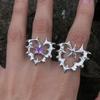 Vintage Punk Thorn Heart Star Gothic Cross Earrings for Women Fashion Jewelry Gifts Accessories Star Crystal Pendant Ear Hooks
