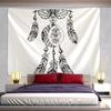 Feather  Wind Chimes Tapestry Mandala Style Wall Hanging Psychedelic Tapestry Wall Hanging Decor for Living Room Bedroom