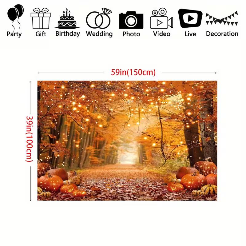 2D Thanksgiving Forest Backdrop Autumn Leaves Photography Background