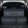 NEW Car Trunk Organizer Organizers And Storage Faux Leather Foldable Trunk Multi-Compartment Adjustable Auto Grocery Storage Box