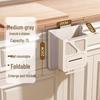Punch-Free Wall-Mounted Foldable Trash Can for Kitchen and Bathroom.