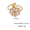 Anello da Donna in Acciaio Titanio Personalizzato con Fiore: Regolabile, Design Lusso Leggero