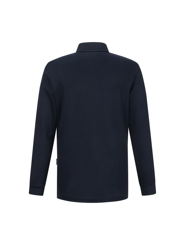 FERRAROMILANO Hidden My Solid Y-Collar T-Shirt Navy (Am0Eks10149)