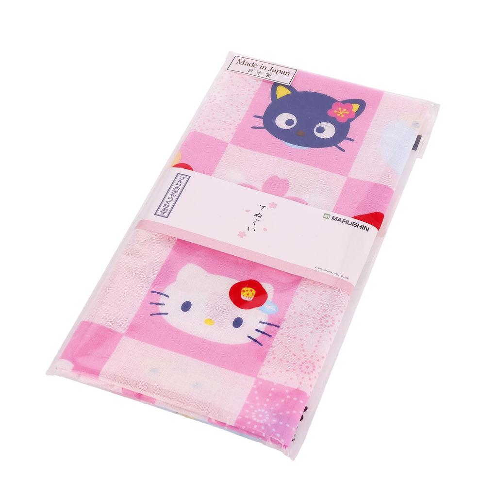 Marushin Tenugui hand Sanrio Characters Sakura Biyori Blossom Nostalgic Revival Made in Japan Bath Towel Souvenir Overseas Foreign Dishcloth