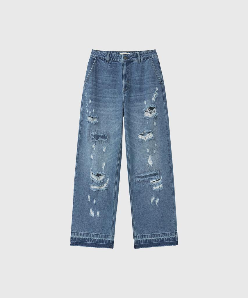 GENERALIDEA Man Distressed Denim Pants [Blue] / Gf1Mpt015