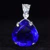 Pear Cut 53.5 Ct Blue Topaz 925 Sterling Silver CERTIFIED Gemstone Pendant MY-PD-148-NS