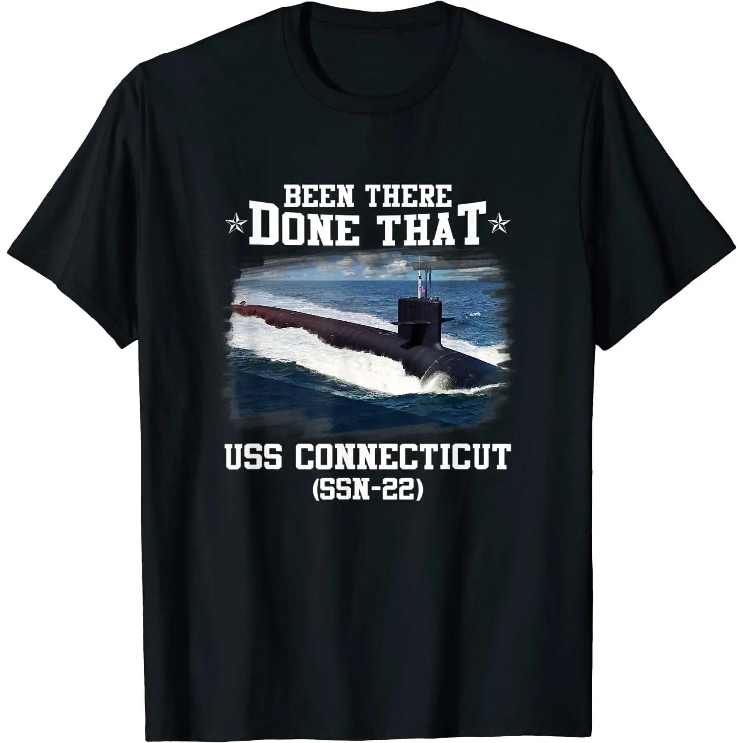 USS Connecticut SSN-22 Submarine Veterans Day T Shirt S чёрный