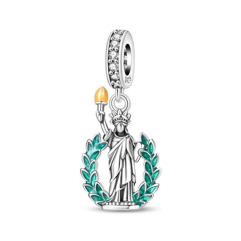 925 Silver Green Series Longing For The Tree Of Free Life Charms Beads For Women Fit Bracelet DIY Jewelry Gift
