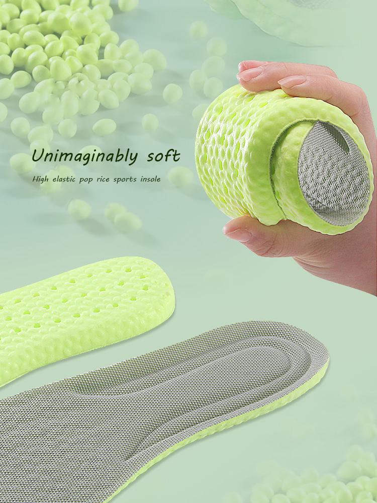 Wormwood Deodorant Insoles Soft Breathable Sport Cushioning Inserts For Men Women Boost Shoe Pads Mesh Can Cut Size Insole