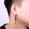 Steel Moon Star Fashion Jewelry Korean Style Clip Earring Men Hoop Earring Word Love Earring