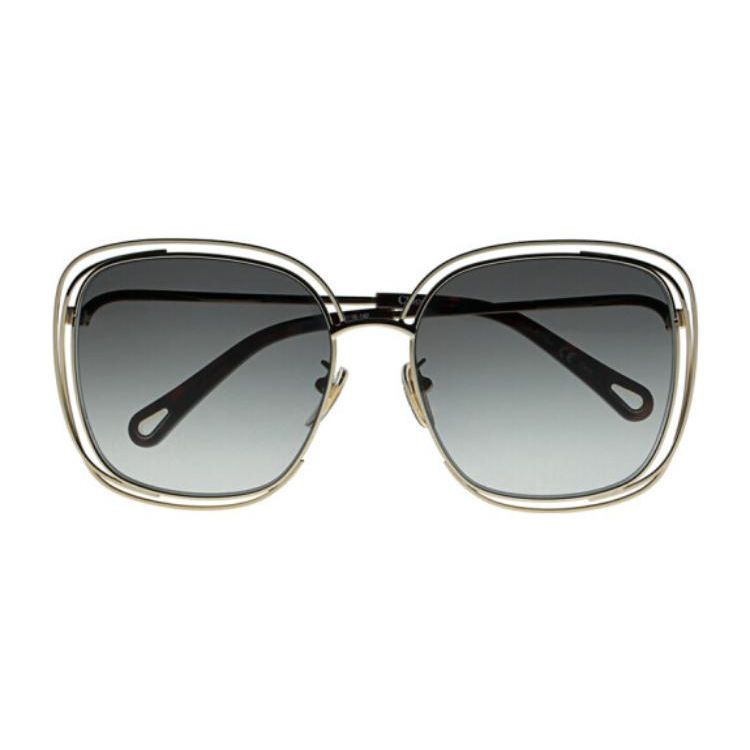 Chloe Chic Fashion Hollow Alloy Irregular Shape Sunglasses Women sunglasses CH0077SK-001
