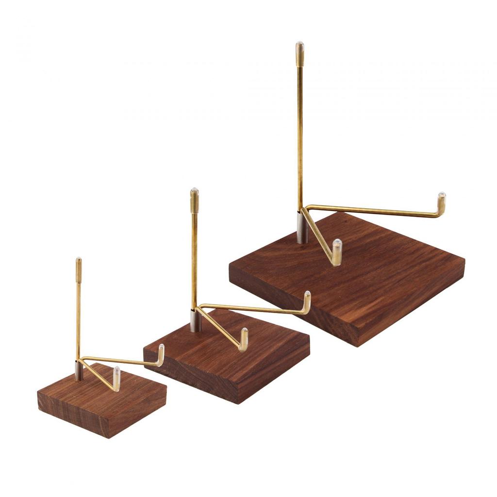 Sphere Display Holder Durable Wood Base Home Decor Pedestals Decorative Small Display Easel Holder for Agate Rocks Collectibles