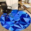 1pc Blue Gemstone Chair Carpet for Office, Round Non-Slip Durable Large Size Office Carpet, Suitable for Office, Beautiful Decoration