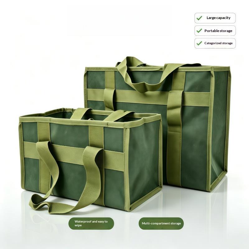 Durable High Strength Tool Bag Water Repellent Canvas Storage Organizer for Truck Trunk Garage Workshop Construction Work