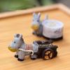 Donkey Pull Cart Stone Mill Miniature Fairy Garden Home Houses Decoration Mini Craft Micro Landscaping Decor DIY Accessories