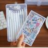 1 Pcs Transparent Mini Plastic Storage Box Desktop Stationery Organizer Stickers Hand Account Tool Case Office Desk Container