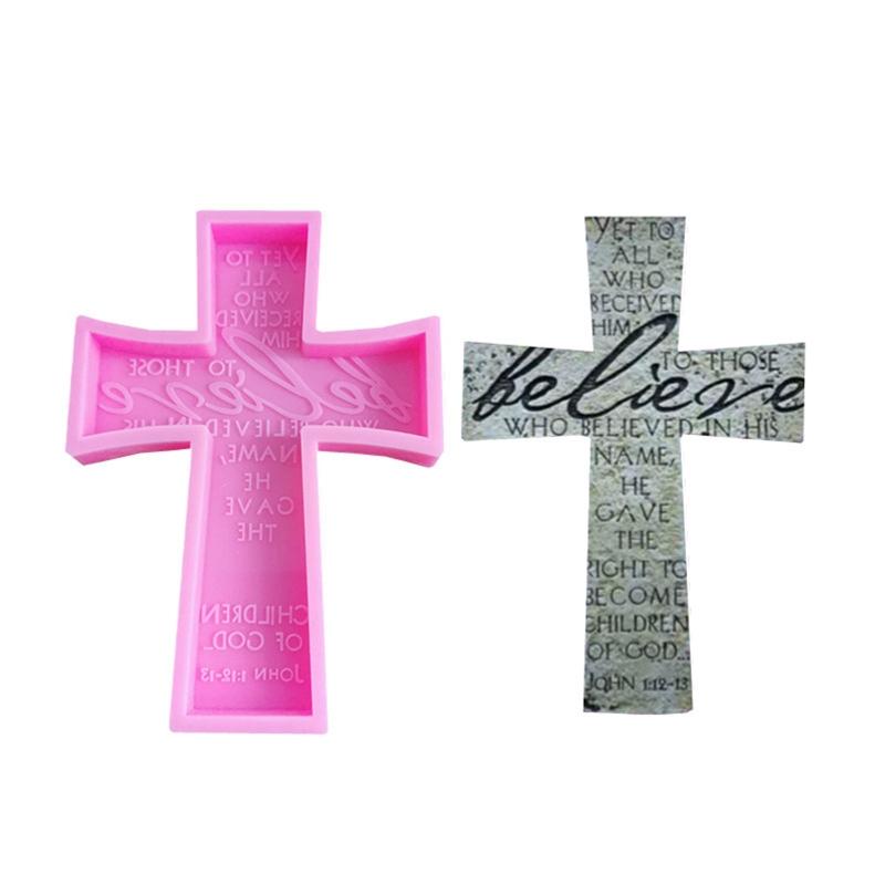 Cross Resin Molds,Epoxy Resin Cross Molds Silicone Molds for Keychain DIY Craft Necklace Jewelry Pendant Making Hallowee