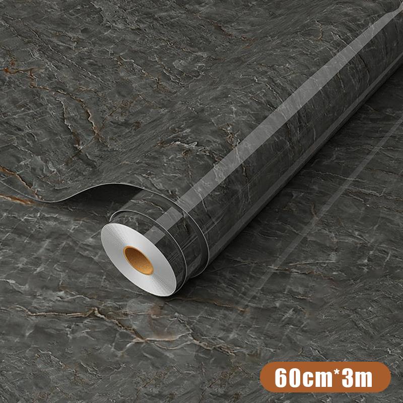 Self Adhesive Marble Grain Contact Paper Waterproof Oil Proof Stain Resistant Easy Clean for Kitchen Countertop Bathroom Renovation