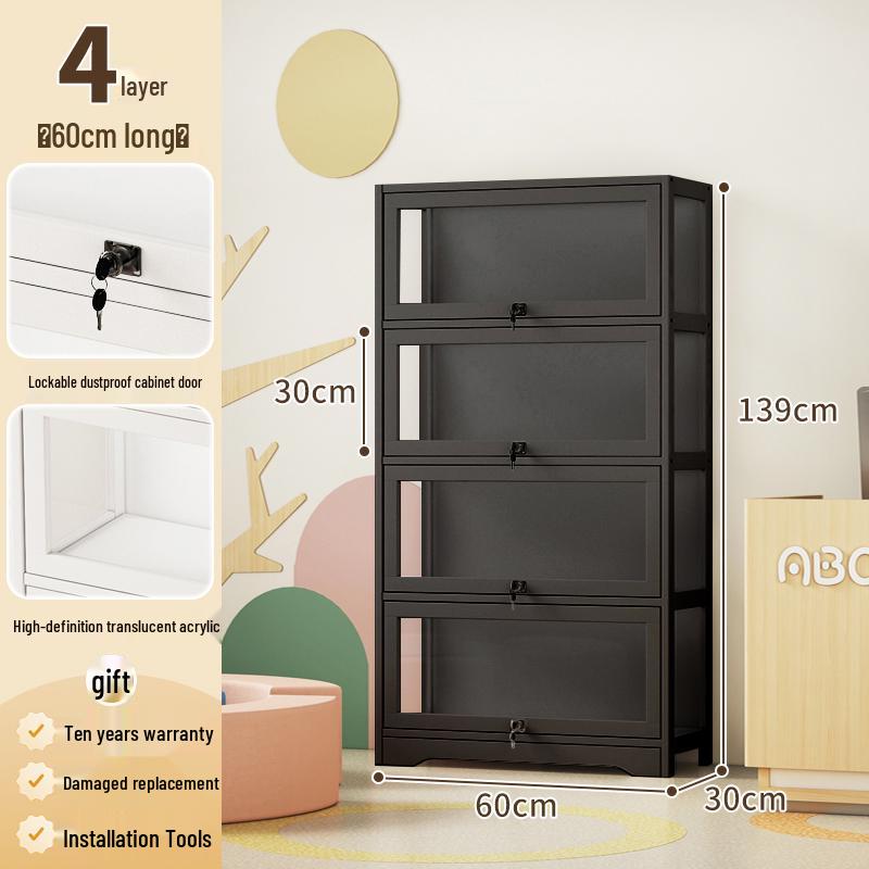 Acrylic Glass Display Cabinet with Lock for Toys and Prizes