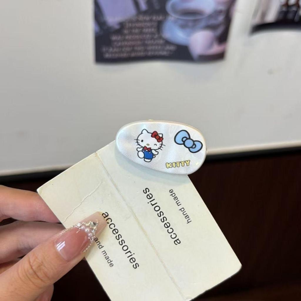 Süßer ovaler Hello Kitty Haarclip für Mädchen - Vielseitiges süßes Kitty-Design für Pony und Seiten