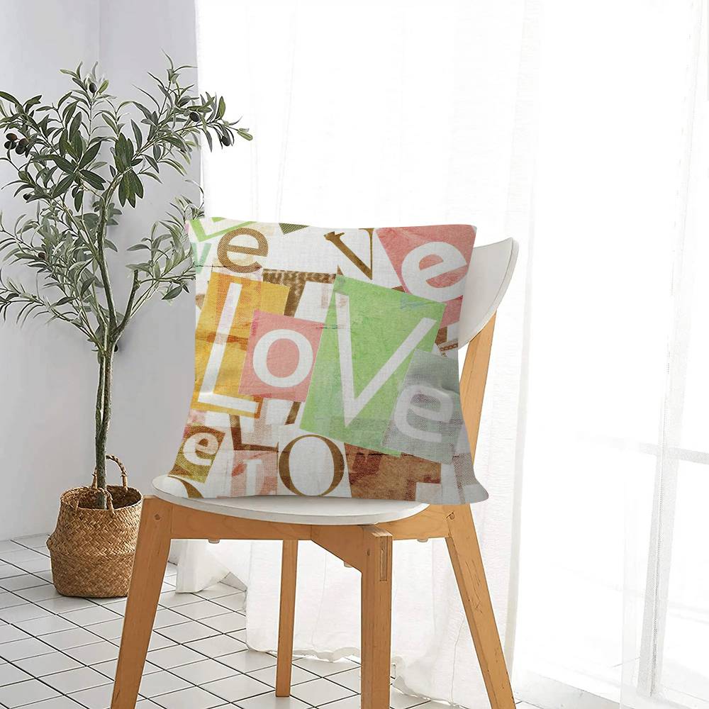 Love Fashion Pillowcase Toon Gift Cushion Cover Bedroom Home Sofa Chair Seat Decor Pillow Case