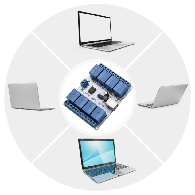 Programmable USB 8 Channel Control Controller Circuit Board for Automation Solution 12V Power Control Module