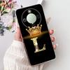 5G For Honor X70 MTN-AN00 Case For Honor X70 Cover Clear Luxury A-Z Letters Fashion Flowers Crown Soft Bumper Casing