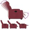 Recliner Chair with Lift Assistance Wine Red Fabric