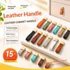 Cabinet Pull Brass Base Nordic Anti‑Collision Soft Leather Handle For Wardrobe Drawer Tatami Closet Kids Room Furniture Hardware