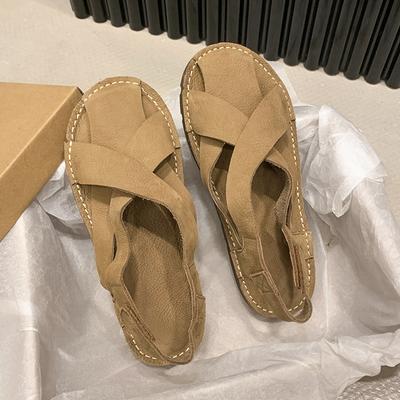 Nuevas sandalias de mujer, zapatos de verano con punta abierta, sandalias planas para mujer, sandalias antideslizantes, cómodas y ligeras para caminar