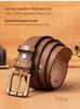 Handmade Men's Genuine Leather Pin Buckle Belt: Pure Cowhide, Casual Retro Design for Students, Middle-aged, and Young People, Trendy Denim Accessory.