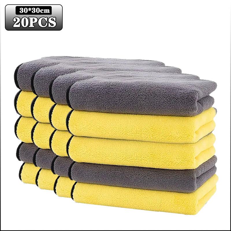 1-30 Stück Superweiches doppelseitiges Korallenfleece-Handtuch Wiederverwendbar für Auto, Zuhause, Küchenreinigung, Handwäsche, Unverzichtbarer Gegenstand