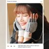 1 Pair Of Women's Gloves Warm Windproof Outdoor Alpaca Fleece Knitted Fingerless Gloves