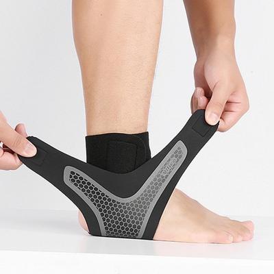 Cavigliera con Nastro di Fissaggio Traspirante Assorbimento del Sudore Elastica Recupero da Infortuni Supporto a Compressione per Caviglia