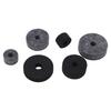 6PCS Drum Felt Pad Set Multiple Sizes Cymbal Non Slip Washer Replacement Black and Gray