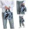Moto X Dirt Bike Monochrom Vektorgrafik Isolierte Lunchtasche für Damen Büro Kühltasche Thermische Lebensmittelbox Tragetasche Lunchboxen Behälter