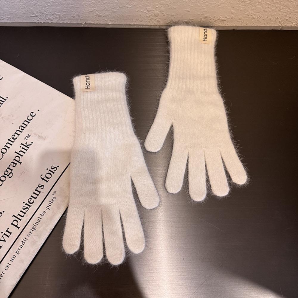 

Elasticity Women Winter Warm Gloves Candy Colors Warm Riding Gloves Men and Women белый