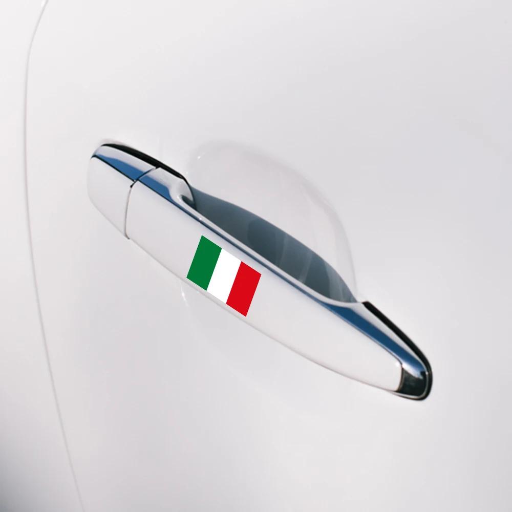 Car Stickers Italian Flag Creative Square Circular Flag Series Stickers Auto Body Windows Car Styling Car Decoration Accessories