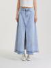 Unknown Planet Snow Washed Denim Skirt Light Blue