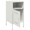 Nightstand White 36x39x68 cm Steel