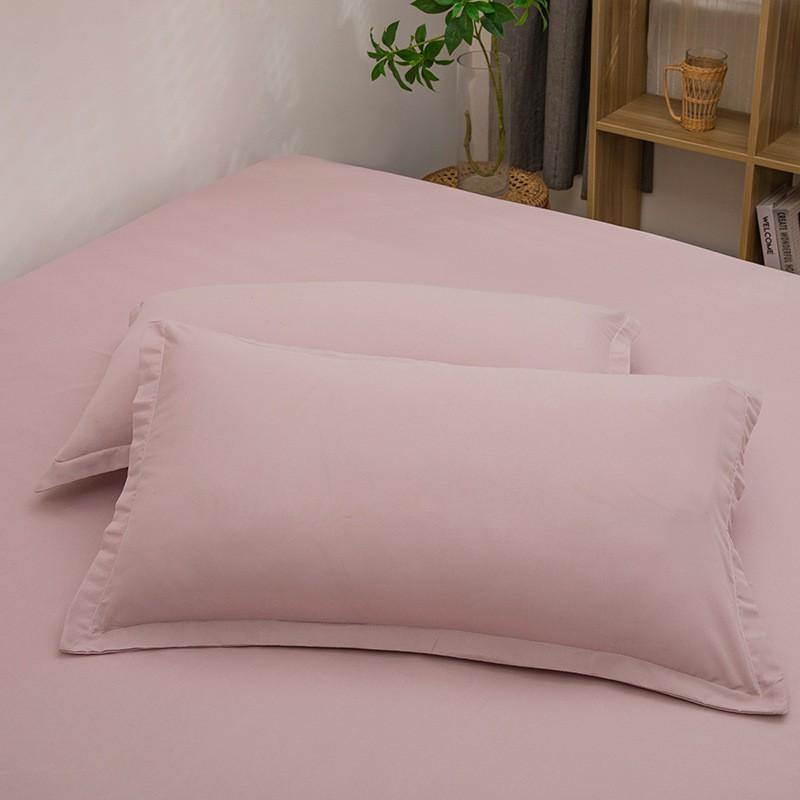 Cotton Pillowcase 48x74cm Soft Breathable Plain Solid Color Envelope Adult Single Pillow