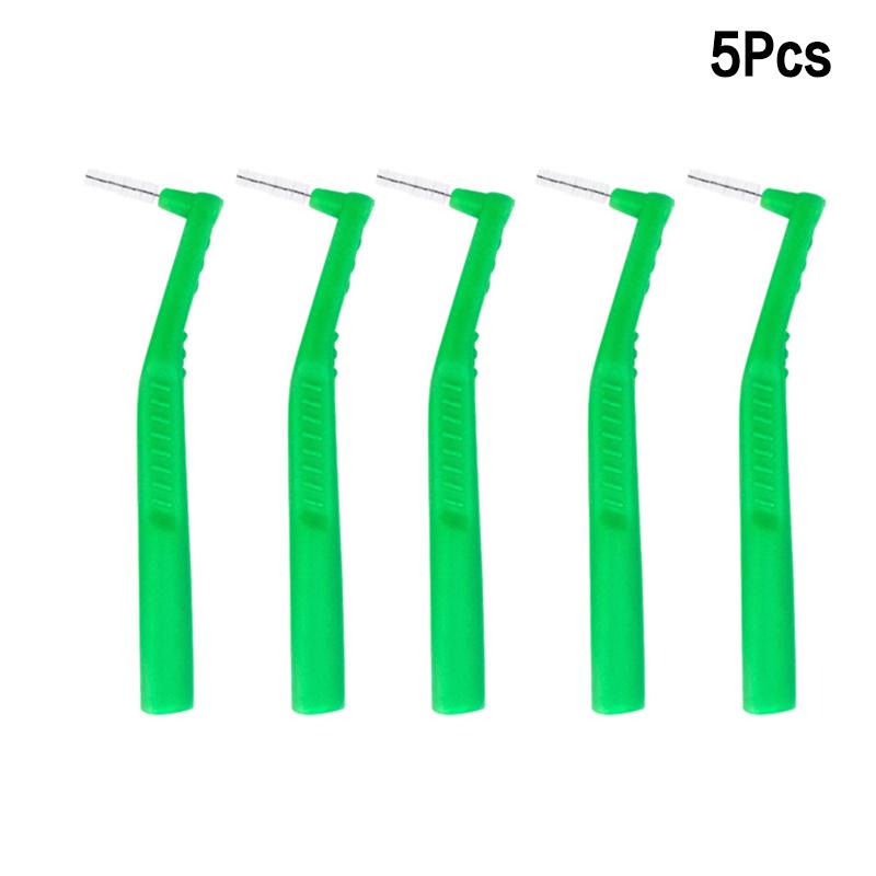 

Ортодонтична міжзубна щітка Деталі М яка подвійна балка для чищення зубів Спеціальна щітка Оральний інструмент для чищення дорослих Догляд зелений