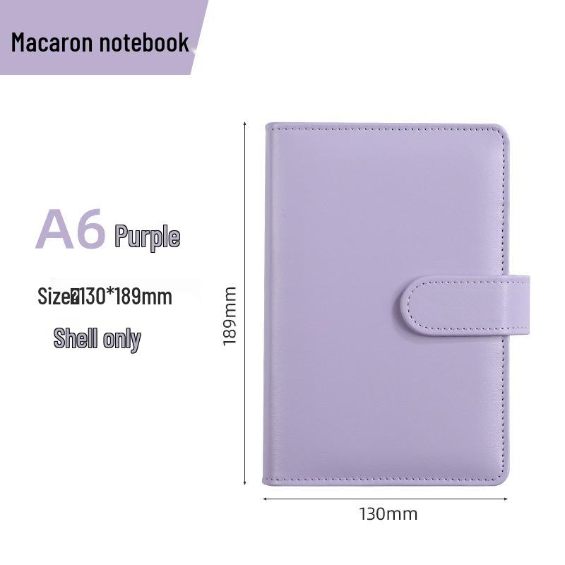 Macaron PU Loose-Leaf Notebook for Creative Budget and Financial Planning