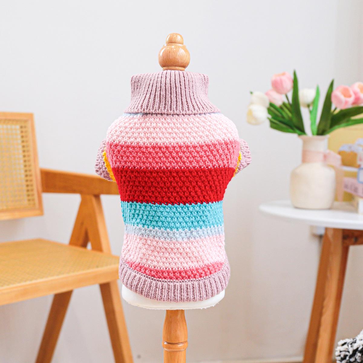 

Cozy Autumn/Winter Floral Sweater for Pets XS - Approx. 2-3 lbs